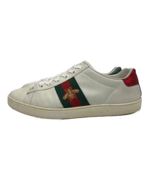 GUCCI（グッチ）GUCCI (グッチ) シェリーラインローカットスニーカー ホワイト サイズ:36 1/2の古着・服飾アイテム
