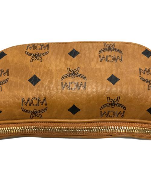 MCM（エムシーエム）MCM (エムシーエム) 刺繍ロゴウエストバッグ ブラウンの古着・服飾アイテム