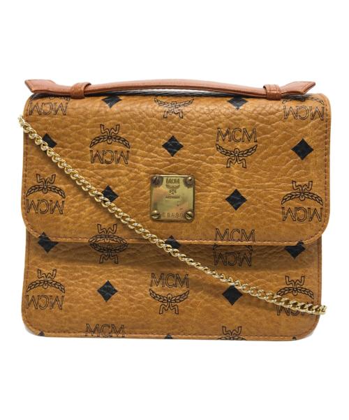 MCM（エムシーエム）MCM (エムシーエム) チェーンショルダーバッグ ブラウンの古着・服飾アイテム