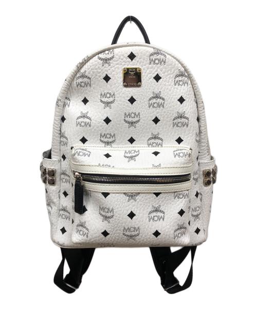 MCM（エムシーエム）MCM (エムシーエム) スタッズリュック ホワイトの古着・服飾アイテム