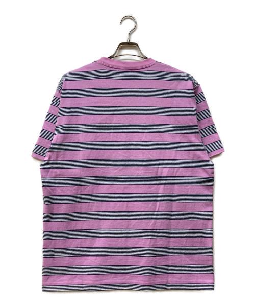 BlackEyePatch（ブラックアイパッチ）BlackEyePatch (ブラックアイパッチ) BFEP Striped Tee ピンク サイズ:Lの古着・服飾アイテム