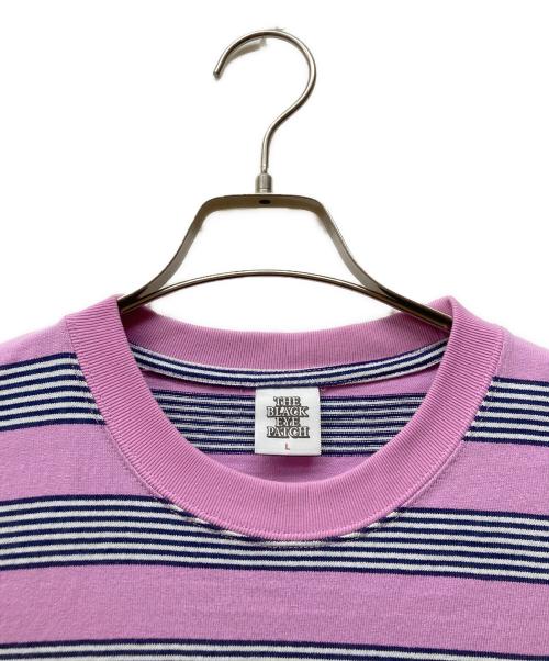 BlackEyePatch（ブラックアイパッチ）BlackEyePatch (ブラックアイパッチ) BFEP Striped Tee ピンク サイズ:Lの古着・服飾アイテム