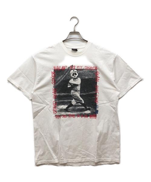 stussy（ステューシー）stussy (ステューシー) UNDEFEATED (アンディフィーテッド) GRAND SLAM プリントTシャツ ホワイト サイズ:Lの古着・服飾アイテム