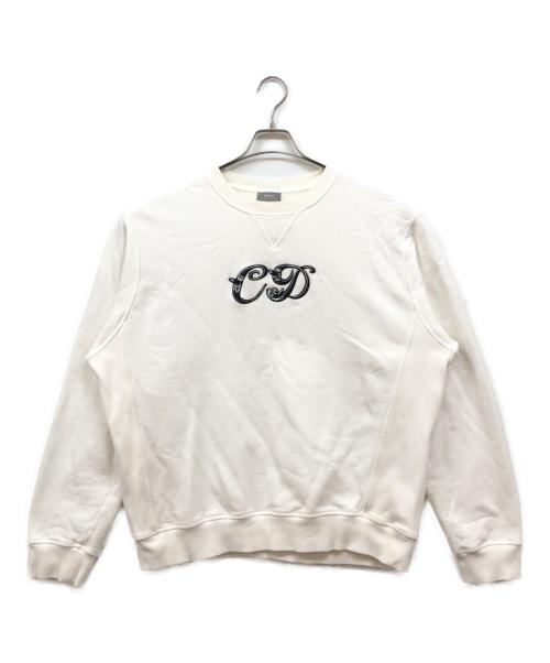 Dior（ディオール）DIOR (ディオール) KENNY SCHARF (ケニー・シャーフ) 21SS コラボレーション クルーネックスウェットシャツ ホワイト サイズ:XXLの古着・服飾アイテム
