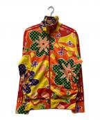 adidas Originals×JEREMY SCOTTアディダスオリジナル×ジェレミー スコット）の古着「ジェレミースコット フローラル ジャージトップ」｜オレンジ