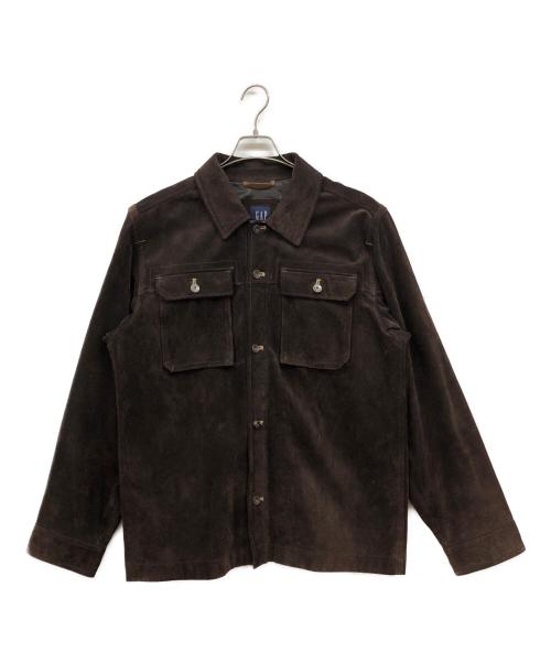 GAP（ギャップ）GAP (ギャップ) スウェードシャツジャケット ブラウン サイズ:Lの古着・服飾アイテム