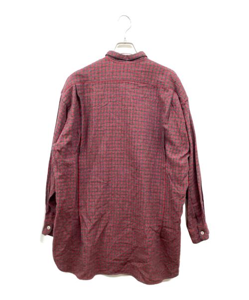 Y's for men（ワイズフォーメン）Y'S for men (ワイズフォーメン) ダブルポケットチェックシャツ レッド×グレー サイズ:記載無し（実寸サイズをご確認ください）の古着・服飾アイテム