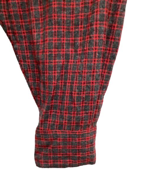 Y's for men（ワイズフォーメン）Y'S for men (ワイズフォーメン) ダブルポケットチェックシャツ レッド×グレー サイズ:記載無し（実寸サイズをご確認ください）の古着・服飾アイテム
