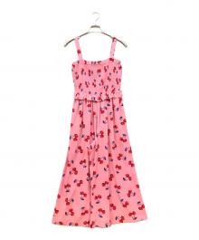 Kate Spade（ケイトスペード）の古着「Cherry Toss Jumpsuit」｜ピンク