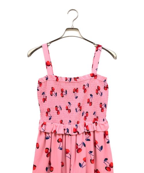 Kate Spade（ケイトスペード）Kate Spade (ケイトスペード) Cherry Toss Jumpsuit ピンク サイズ:Sの古着・服飾アイテム