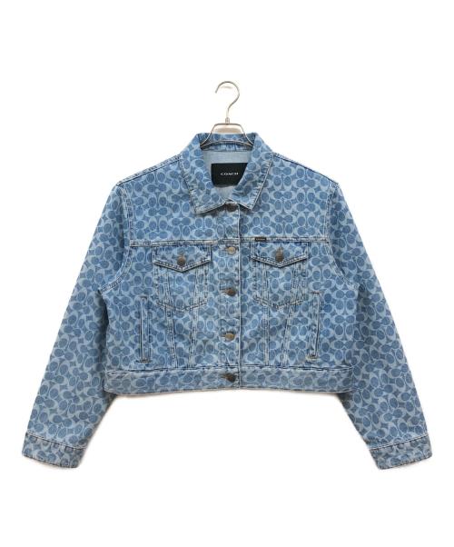 COACH（コーチ）COACH (コーチ) シグネチャーデニム ジャケット ブルー サイズ:Lの古着・服飾アイテム