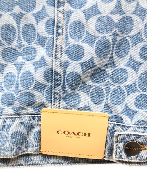 COACH（コーチ）COACH (コーチ) シグネチャーデニム ジャケット ブルー サイズ:Lの古着・服飾アイテム