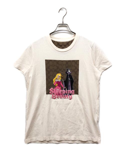 COACH（コーチ）COACH (コーチ) Disney (ディズニー) シグネチャー スリーピング ビューティー Tシャツ ホワイト サイズ:Sの古着・服飾アイテム