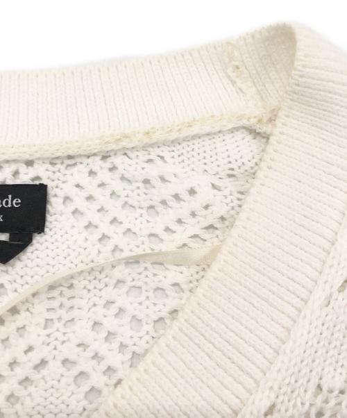 Kate Spade（ケイトスペード）Kate Spade (ケイトスペード) ボウ レース ニット カーディガン ホワイト サイズ:Sの古着・服飾アイテム