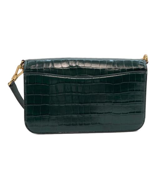 Kate Spade（ケイトスペード）Kate Spade (ケイトスペード) コタ クロコエンボス ミディアム コンバーチブル ショルダーバッグ グリーンの古着・服飾アイテム