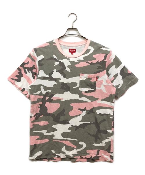 SUPREME（シュプリーム）SUPREME (シュプリーム) 18SS POCKET TEE PINK CAMO ピンク×グレー サイズ:Mの古着・服飾アイテム