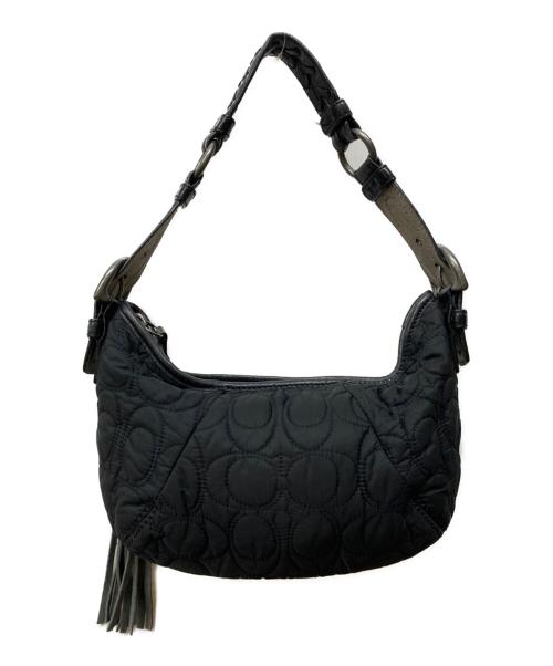 COACH（コーチ）COACH (コーチ) シグネチャーナイロン ショルダーバッグ ブラックの古着・服飾アイテム