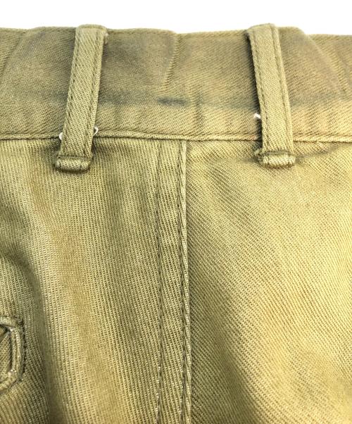 AVIREX（アヴィレックス）AVIREX (アヴィレックス) HAND ROOM (ハンドルーム) GREEN SELVEDGE MILITARY DENIM CARGO TROUSERS グリーン サイズ:Mの古着・服飾アイテム