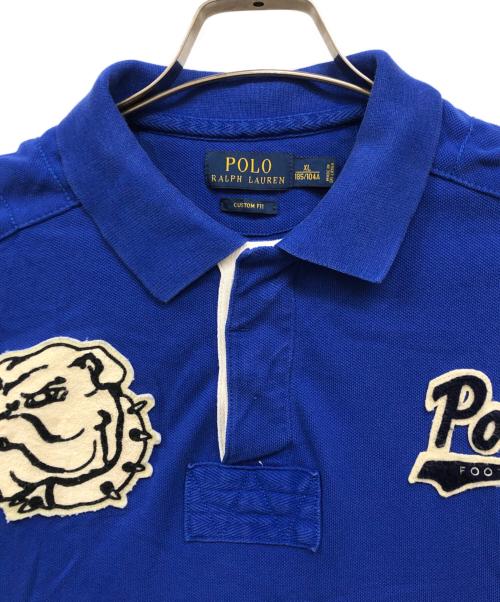 POLO RALPH LAUREN（ポロ・ラルフローレン）POLO RALPH LAUREN (ポロ・ラルフローレン) CUSTOM FIT ポロシャツ ブルー サイズ:XLの古着・服飾アイテム