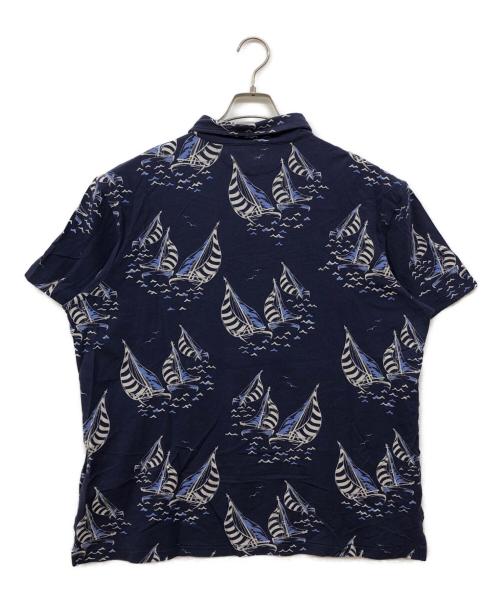 POLO RALPH LAUREN（ポロ・ラルフローレン）POLO RALPH LAUREN (ポロ・ラルフローレン) FEATHER WEIGHT MESH ポロシャツ ネイビー サイズ:XLの古着・服飾アイテム