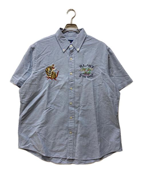 POLO RALPH LAUREN（ポロ・ラルフローレン）POLO RALPH LAUREN (ポロ・ラルフローレン) HAWAII MAP オックスフォードシャツ ブルー サイズ:XLの古着・服飾アイテム