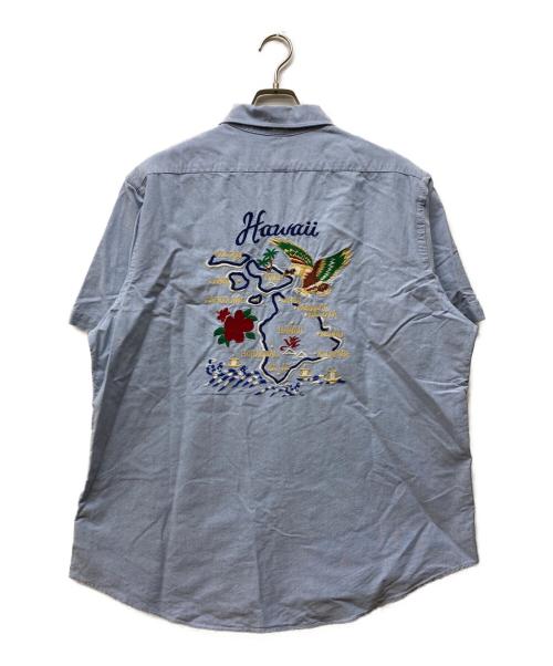POLO RALPH LAUREN（ポロ・ラルフローレン）POLO RALPH LAUREN (ポロ・ラルフローレン) HAWAII MAP オックスフォードシャツ ブルー サイズ:XLの古着・服飾アイテム