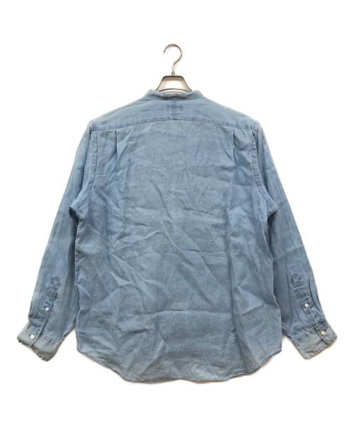 POLO RALPH LAUREN（ポロ・ラルフローレン）POLO RALPH LAUREN (ポロ・ラルフローレン) INDIGO LINEN ピンタックシャツ インディゴ サイズ:XLの古着・服飾アイテム
