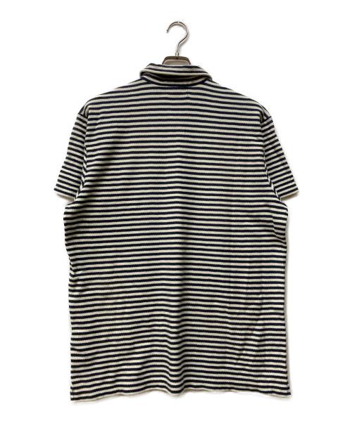 RRL（ダブルアールエル）RRL (ダブルアールエル) ボーダーポロシャツ ホワイト×ネイビー サイズ:XLの古着・服飾アイテム
