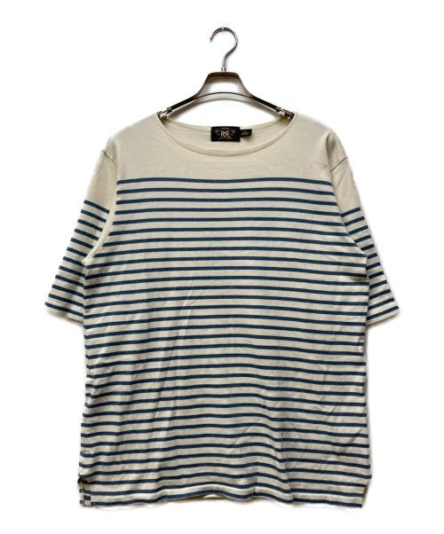 RRL（ダブルアールエル）RRL (ダブルアールエル) ボーダーTシャツ ホワイト×ブルー サイズ:XLの古着・服飾アイテム