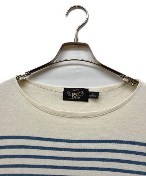 RRL（ダブルアールエル）RRL (ダブルアールエル) ボーダーTシャツ ホワイト×ブルー サイズ:XLの古着・服飾アイテム