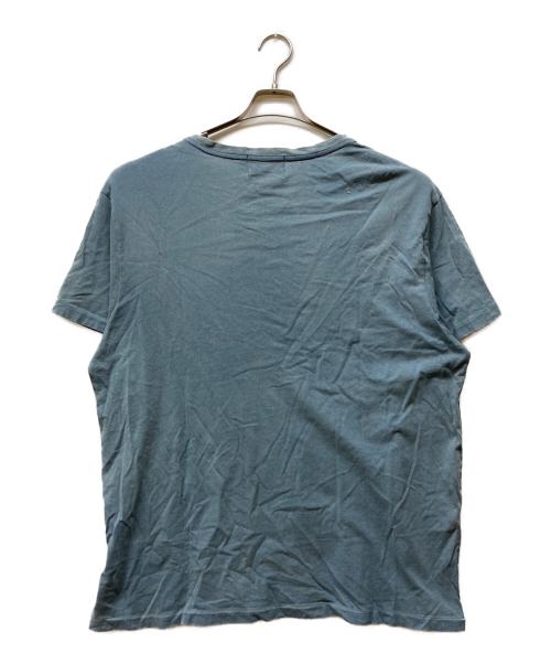 RRL（ダブルアールエル）RRL (ダブルアールエル) インディゴ染め プリントTシャツ ネイビー サイズ:XLの古着・服飾アイテム
