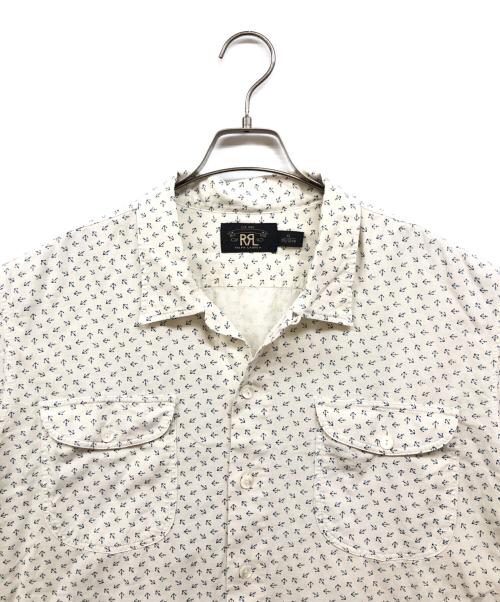 RRL（ダブルアールエル）RRL (ダブルアールエル) GARDINER ANCHOR WORK SHIRTS ホワイト サイズ:XLの古着・服飾アイテム