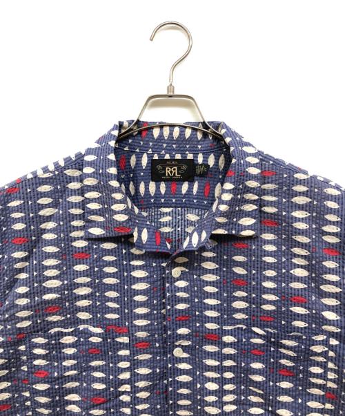 RRL（ダブルアールエル）RRL (ダブルアールエル) 魚柄 シアサッカー オープンカラーシャツ マルチカラー サイズ:XLの古着・服飾アイテム