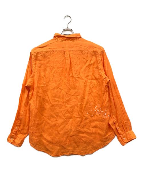 POLO RALPH LAUREN（ポロ・ラルフローレン）POLO RALPH LAUREN (ポロ・ラルフローレン) カジキブリーチデザインリネンシャツ オレンジ サイズ:XLの古着・服飾アイテム