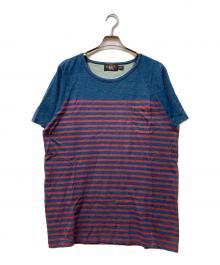 RRL（ダブルアールエル）の古着「インディゴボーダーTシャツ」｜インディゴ×レッド