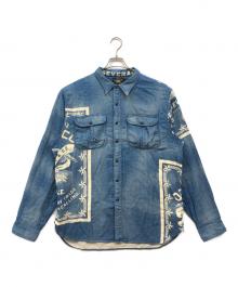 RRL（ダブルアールエル）の古着「HUXLEY WORK SHIRT」｜インディゴ