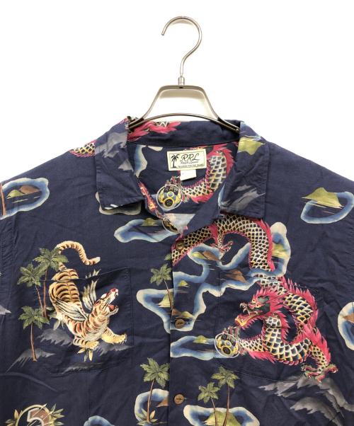 RRL（ダブルアールエル）RRL (ダブルアールエル) トロピカルプリント キャンプシャツ ネイビー サイズ:XLの古着・服飾アイテム