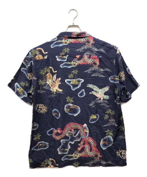 RRL（ダブルアールエル）RRL (ダブルアールエル) トロピカルプリント キャンプシャツ ネイビー サイズ:XLの古着・服飾アイテム