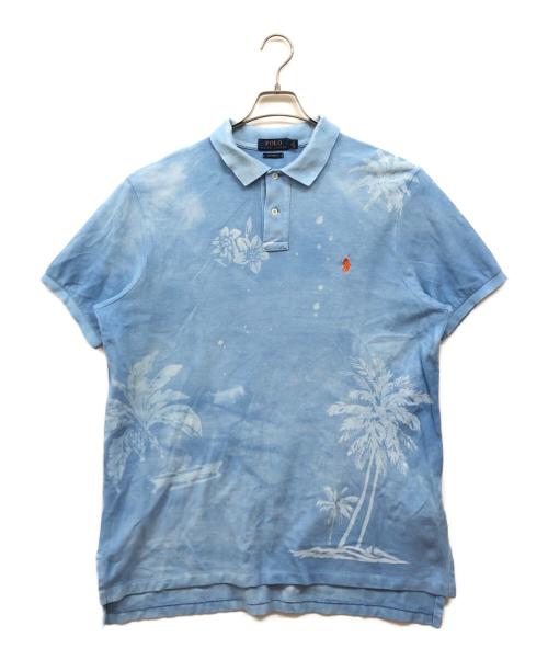 POLO RALPH LAUREN（ポロ・ラルフローレン）POLO RALPH LAUREN (ポロ・ラルフローレン) CUSTOM FIT ポロシャツ ブルー サイズ:XLの古着・服飾アイテム