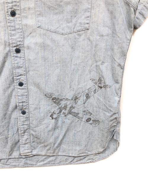 RRL（ダブルアールエル）RRL (ダブルアールエル) SHORT SLEEVE CHAMBRAY SHIRT インディゴ サイズ:XLの古着・服飾アイテム