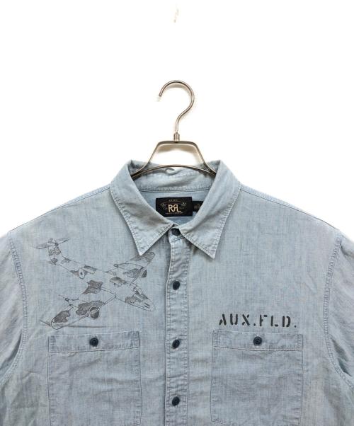 RRL（ダブルアールエル）RRL (ダブルアールエル) SHORT SLEEVE CHAMBRAY SHIRT インディゴ サイズ:XLの古着・服飾アイテム
