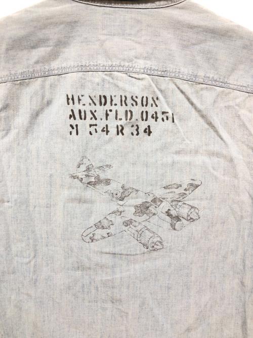 RRL（ダブルアールエル）RRL (ダブルアールエル) SHORT SLEEVE CHAMBRAY SHIRT インディゴ サイズ:XLの古着・服飾アイテム