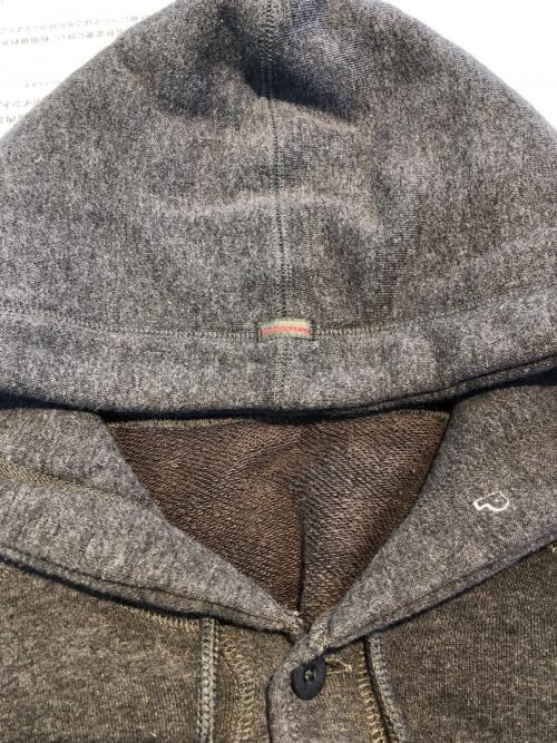PAPAS（パパス）PAPAS (パパス) スウェットフーテッドジャケット グレー サイズ:Lの古着・服飾アイテム
