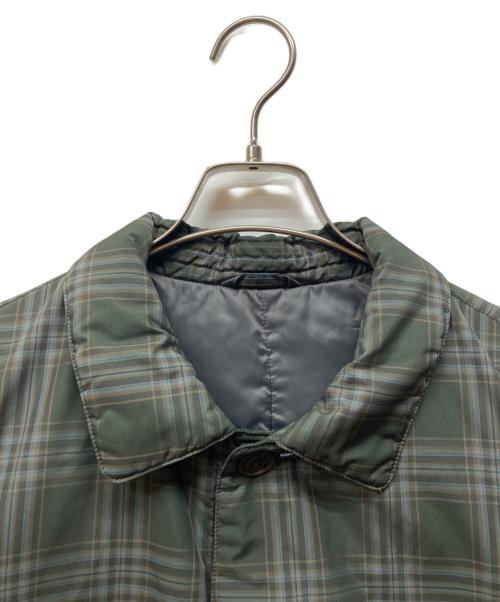 PAPAS（パパス）PAPAS (パパス) チェックダウンコート グリーン サイズ:Lの古着・服飾アイテム