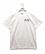 PLAY COMME des GARCONSプレイコムデギャルソン）の古着「ロゴカットソー」｜ホワイト