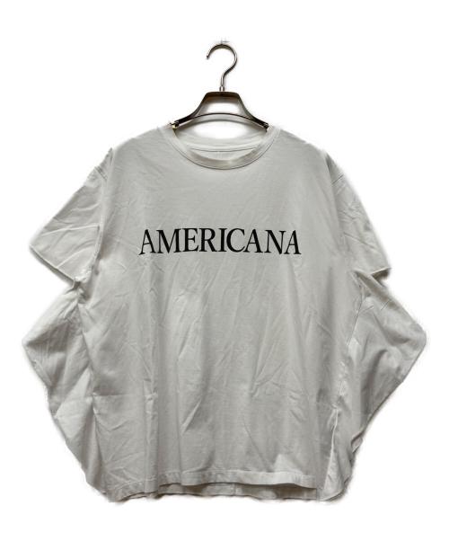 Americana（アメリカーナ）Americana (アメリカーナ) 半袖カットソー ホワイト サイズ:FREEの古着・服飾アイテム