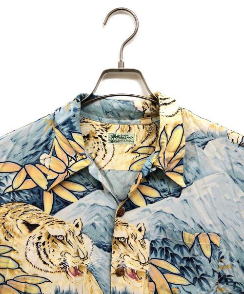 Sun Surf（サンサーフ）Sun Surf (サンサーフ) 虎柄アロハシャツ ブルー サイズ:Mの古着・服飾アイテム