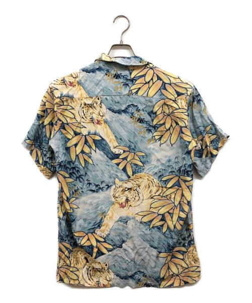 Sun Surf（サンサーフ）Sun Surf (サンサーフ) 虎柄アロハシャツ ブルー サイズ:Mの古着・服飾アイテム