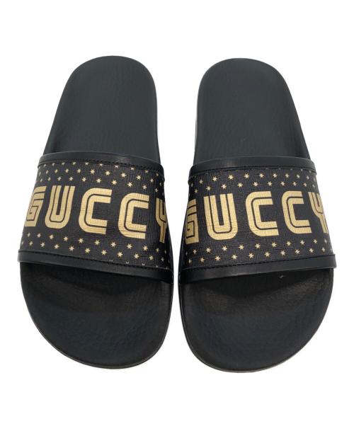 GUCCI（グッチ）GUCCI (グッチ) セガスター スライドサンダル ブラック サイズ:36の古着・服飾アイテム