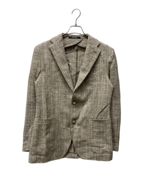 TAGLIATORE（タリアトーレ）TAGLIATORE (タリアトーレ) ツイードテーラードジャケット ベージュ サイズ:48の古着・服飾アイテム